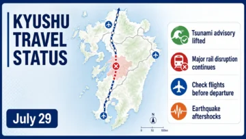 Kyushu Earthquake Travel Update: Shinkansen and Kumamoto Rail Suspensions on July 29