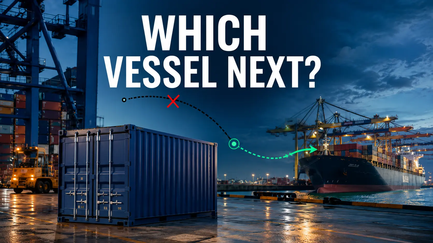 Blank sailing replacement vessel and revised container booking