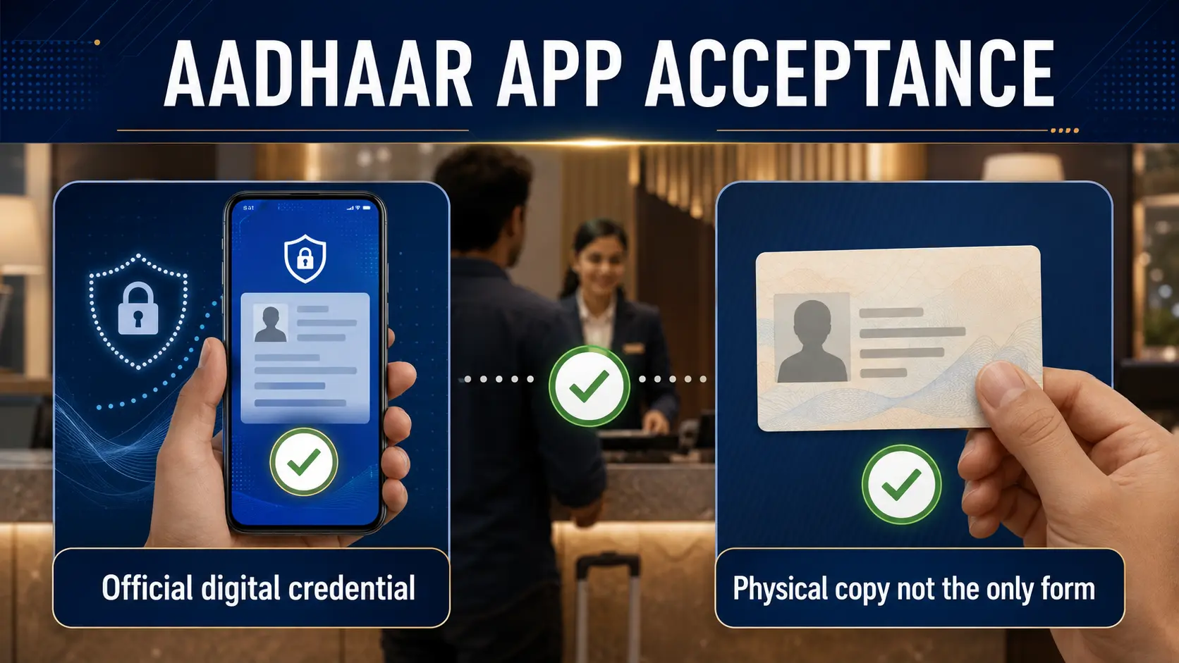 Aadhaar App acceptance at hotels and other businesses