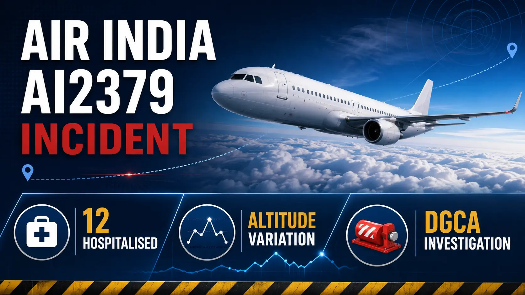 Air India AI2379 incident with 12 hospitalised and DGCA investigation