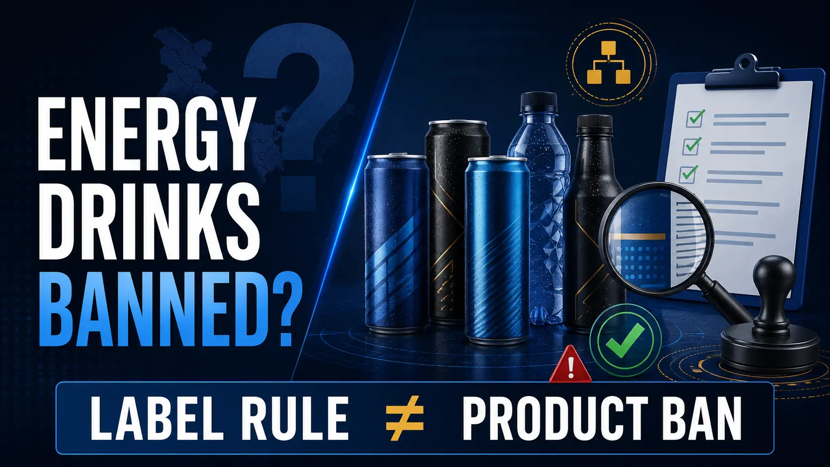energy drinks banned in India explainer showing FSSAI label rule is different from a product ban