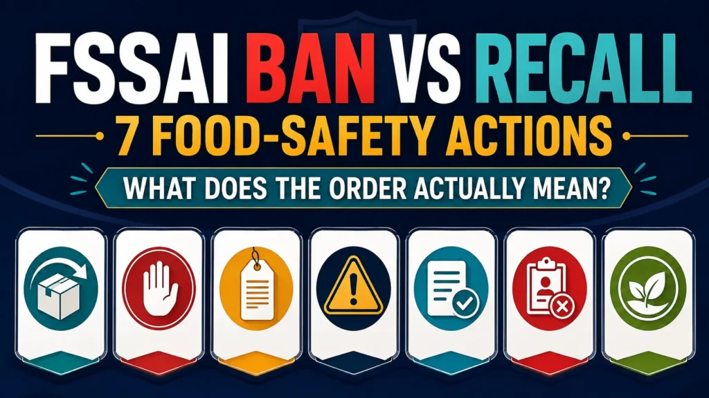 FSSAI Ban vs Recall: 7 Food-Safety Actions Consumers Must Understand