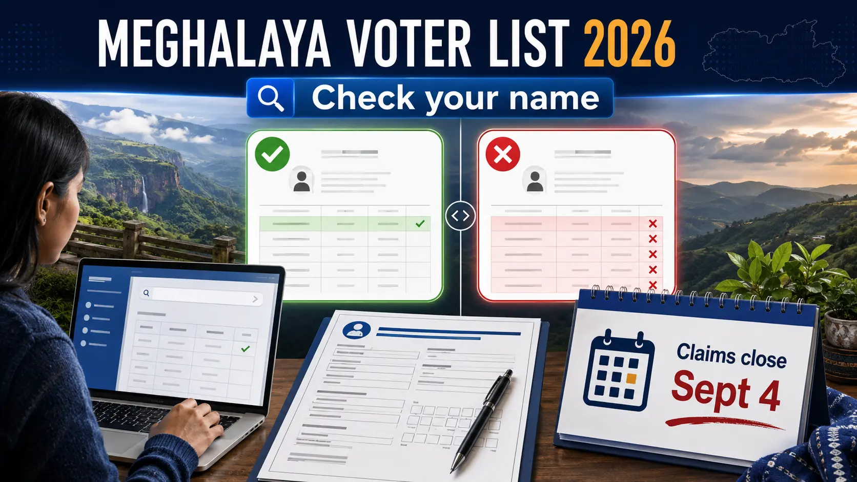 Meghalaya draft voter list 2026 claims and objections deadline