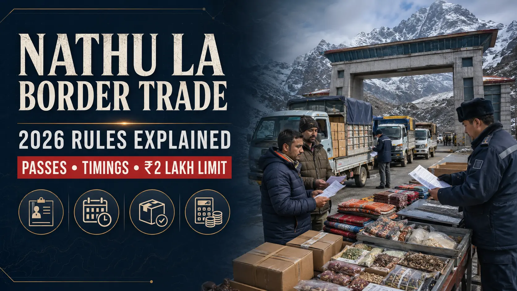 Nathu La border trade rules 2026 covering passes, timings and the ₹2 lakh consignment limit