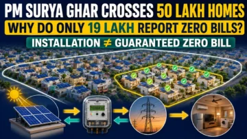 PM Surya Ghar Crosses 50 Lakh Homes—but Why Do Only 19 Lakh Report Zero Electricity Bills?