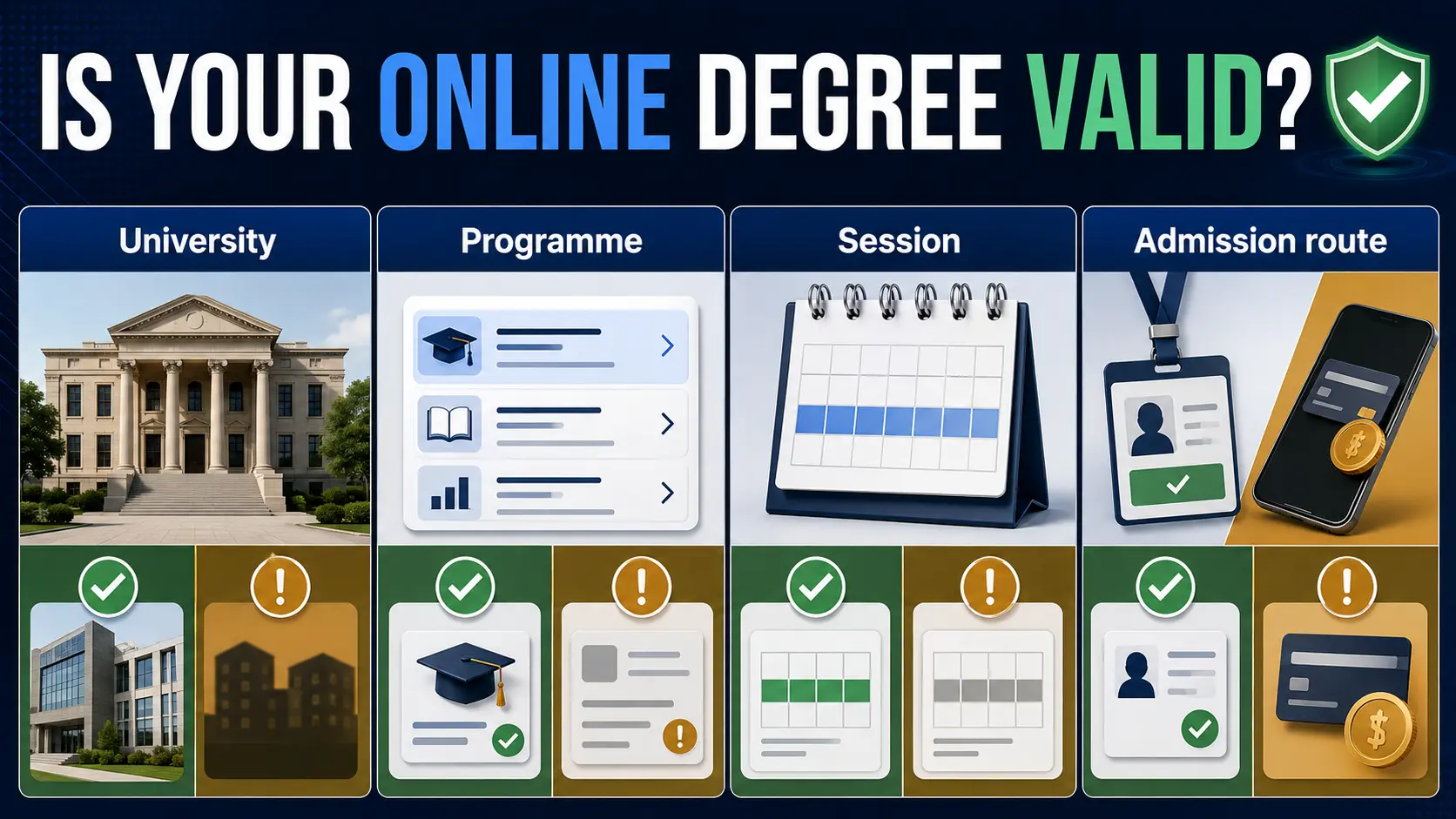 UGC approved online degree checks