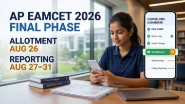 AP EAMCET Seat Allotment 2026: Final Phase Allotment on Aug 26 & What to Do Now