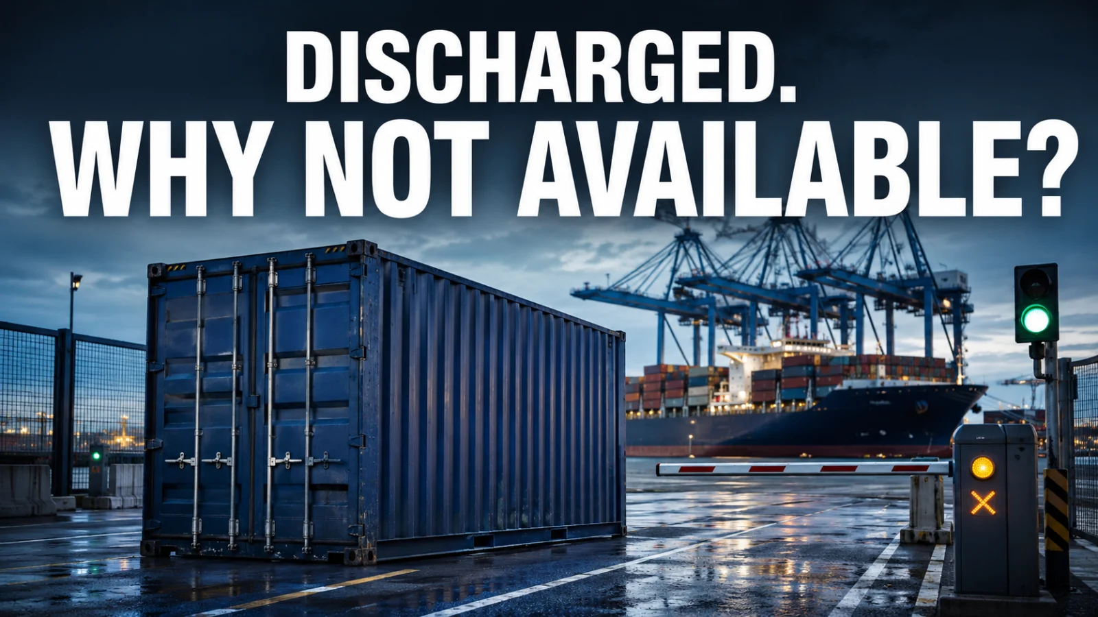Container discharged not available which release is still missing