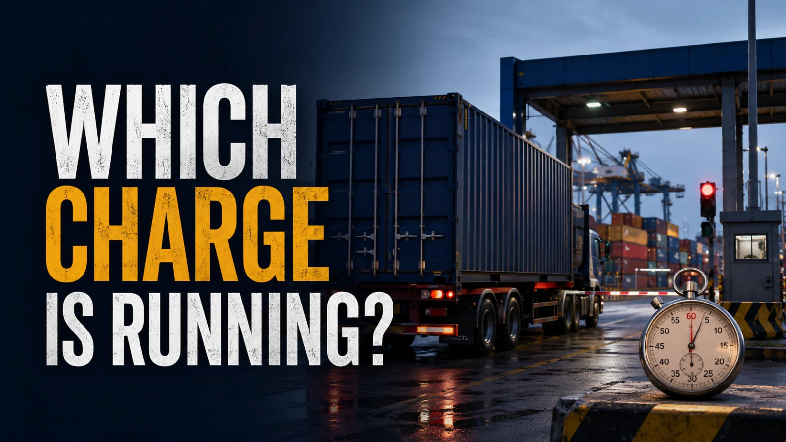 Demurrage vs detention vs storage article hero showing container delay charge investigation