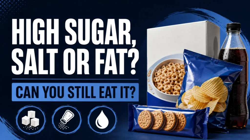 High Sugar, Salt or Fat Warning on Packaged Food: Can Children, Adults or People With Diabetes Still Eat It?