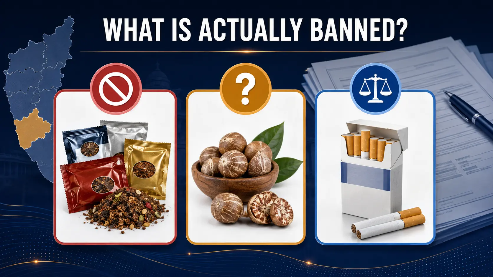 Karnataka gutkha ban 2026 product scope for pan masala supari and cigarettes