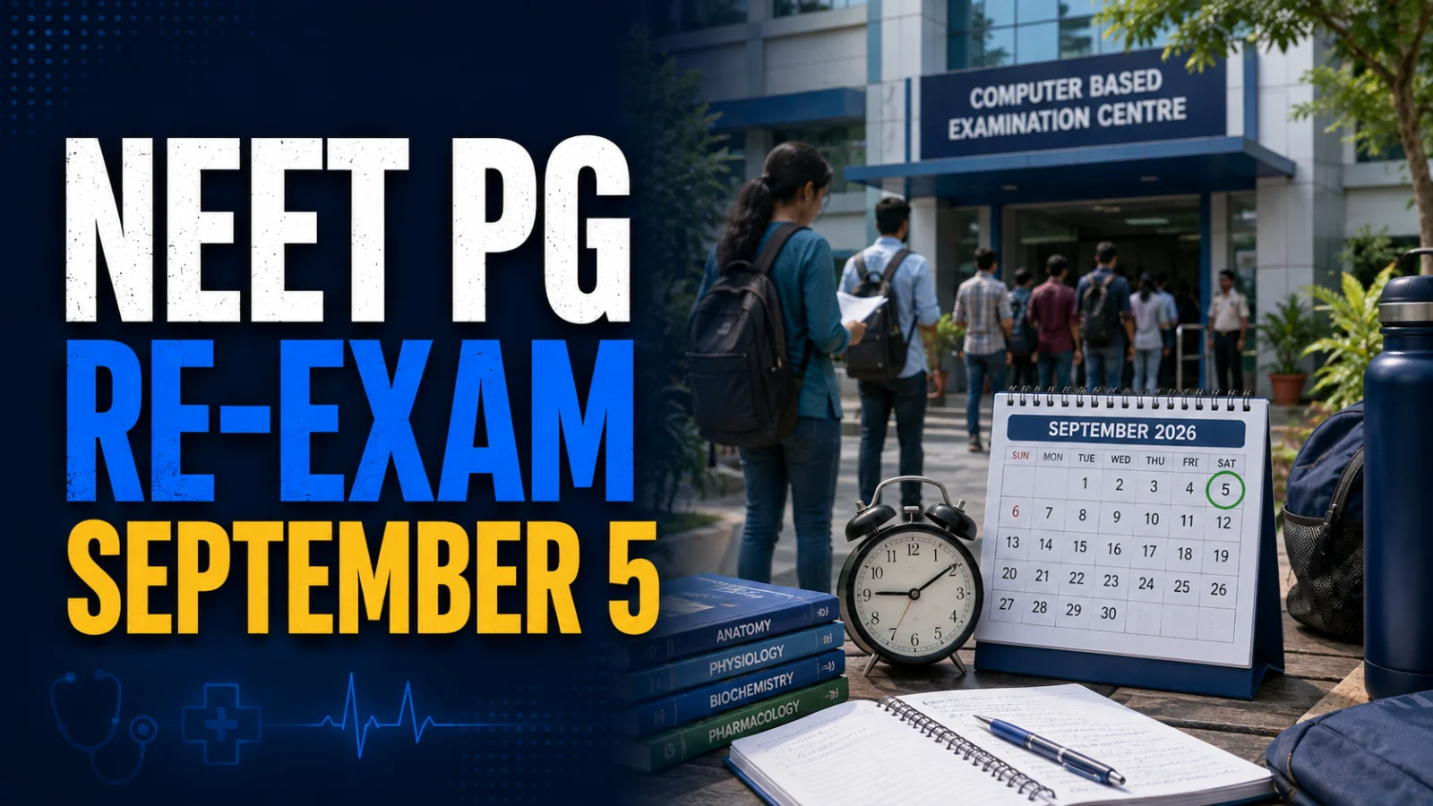 NEET-PG candidates preparing for the September 5 Jaipur re-examination