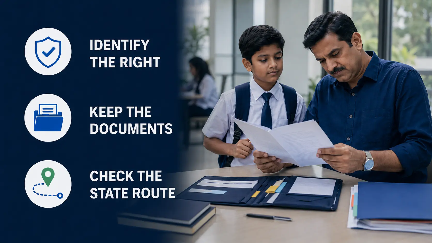 RTE school complaint in India parent reviewing admission and school documents