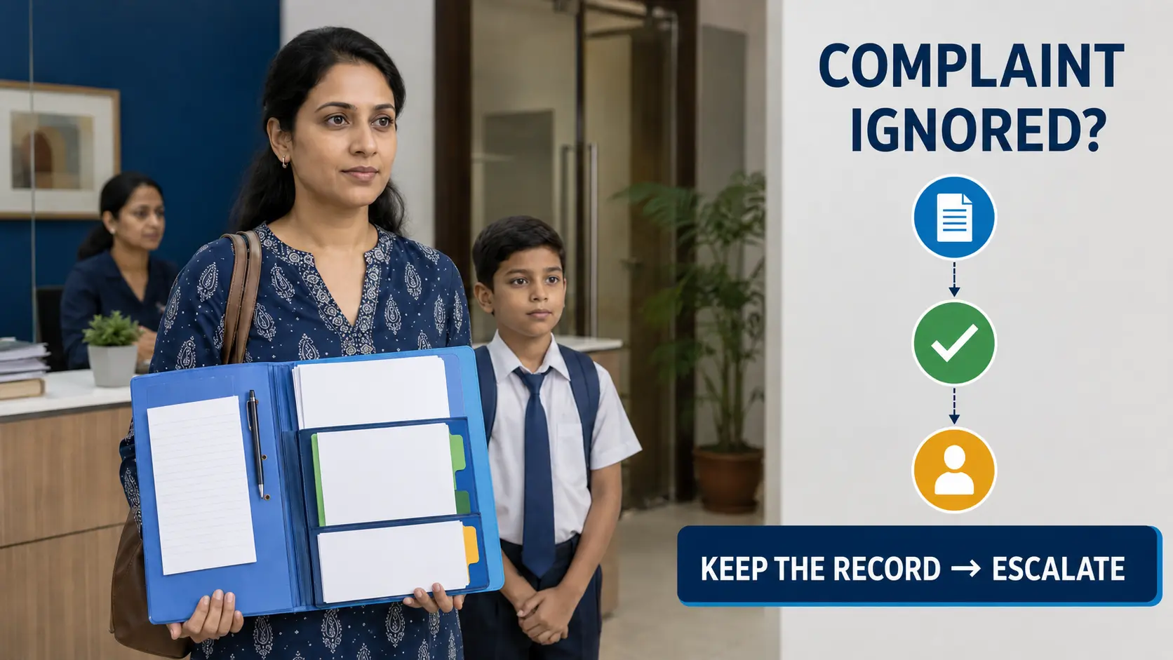 School complaint escalation India complaint ignored parent guide