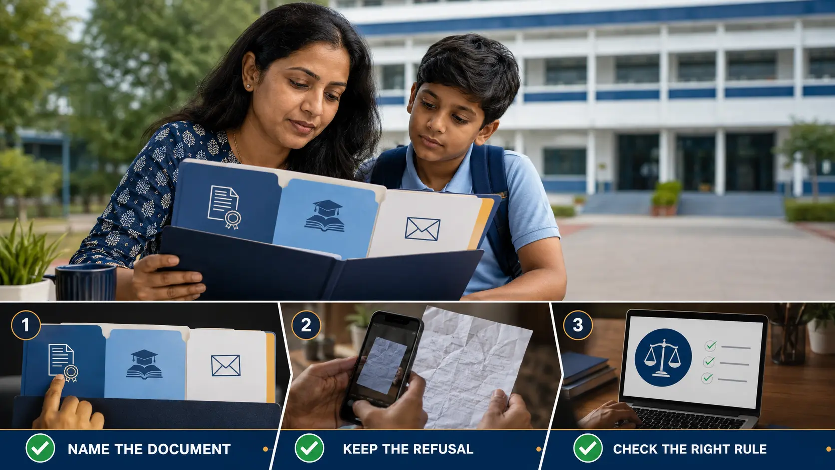 School refusing TC in India parent child transfer certificate marksheet documents