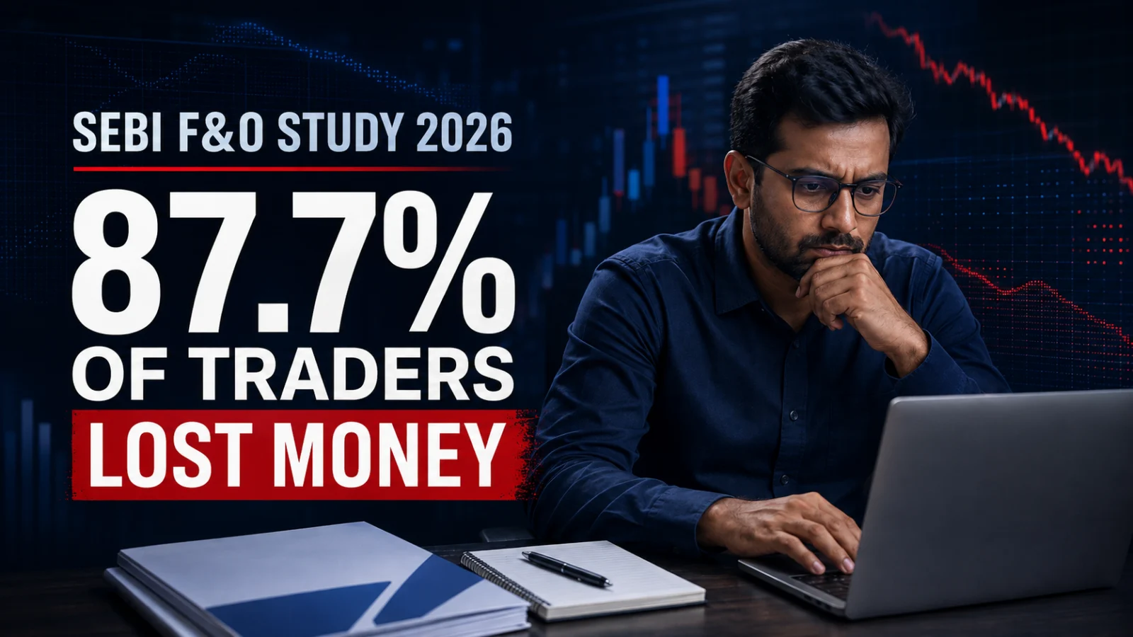 SEBI F&O retail trader losses 2026 article hero showing persistent individual derivatives losses