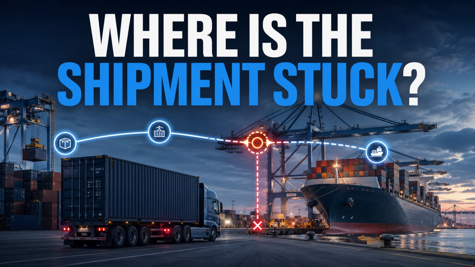 Supplier shipment stuck and transport milestone investigation