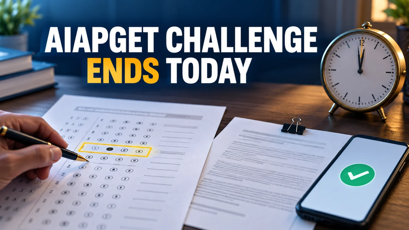 AIAPGET 2026 answer-key challenge hero with Question ID check, evidence upload and payment deadline