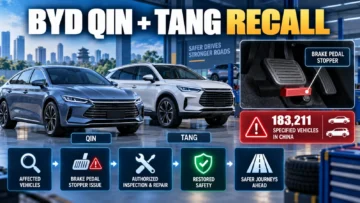 BYD Qin Tang Recall 2026: 183,211 Vehicles, Affected Models and Fix