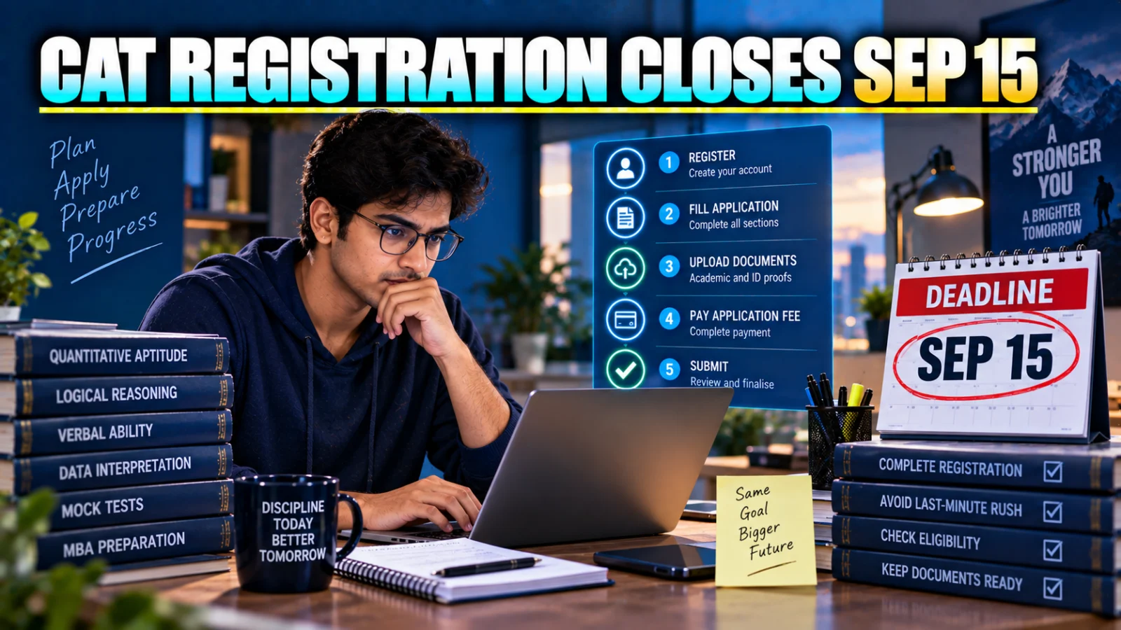 CAT 2026 applicant completing registration and fee payment before the September 15 deadline