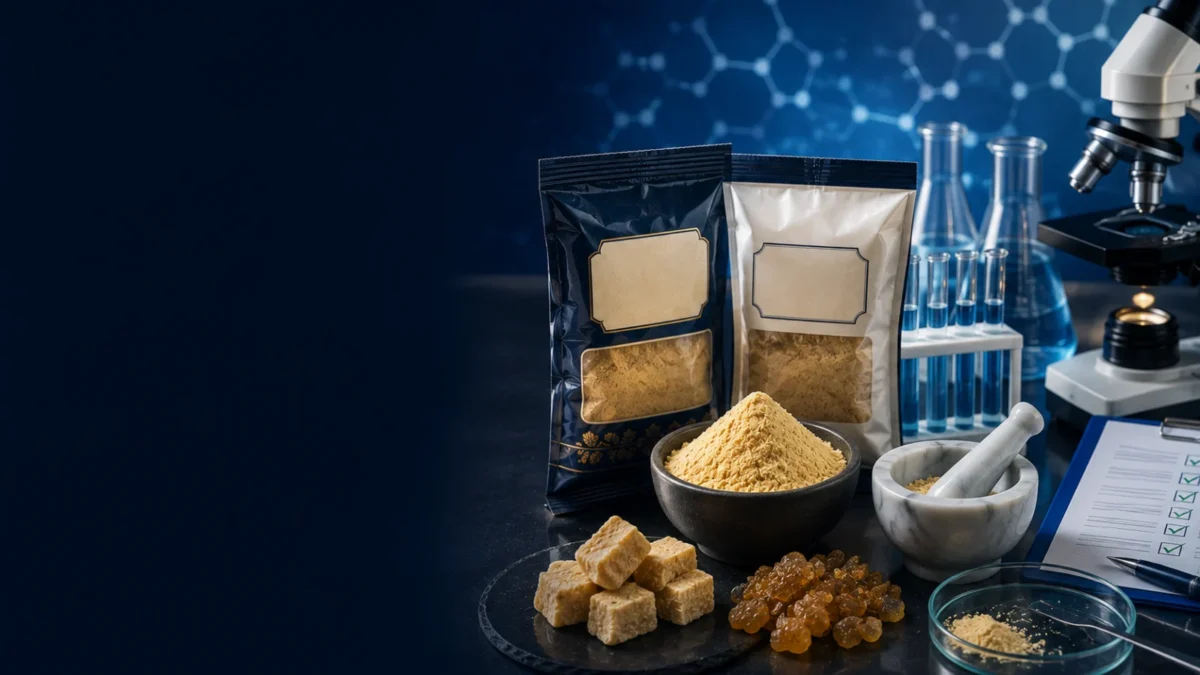 Generic compounded hing packets and food-testing elements representing the FSSAI sale prohibition