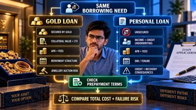 Gold Loan vs Personal Loan in India: What Actually Differs?