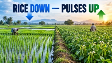 Kharif Sowing 2026: Rice Acreage Down 16.97 Lakh Ha While Pulses Rise