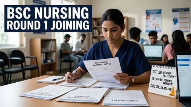 Maharashtra BSc Nursing CAP Round 1 Allotment 2026: Joining Deadline and What to Do Next