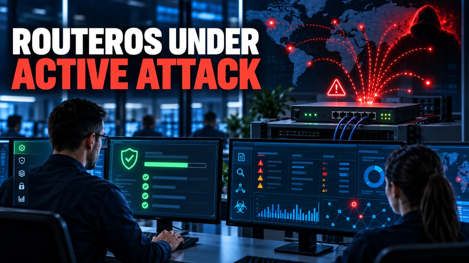 Network router under active cyberattack with patching and compromise investigation indicators
