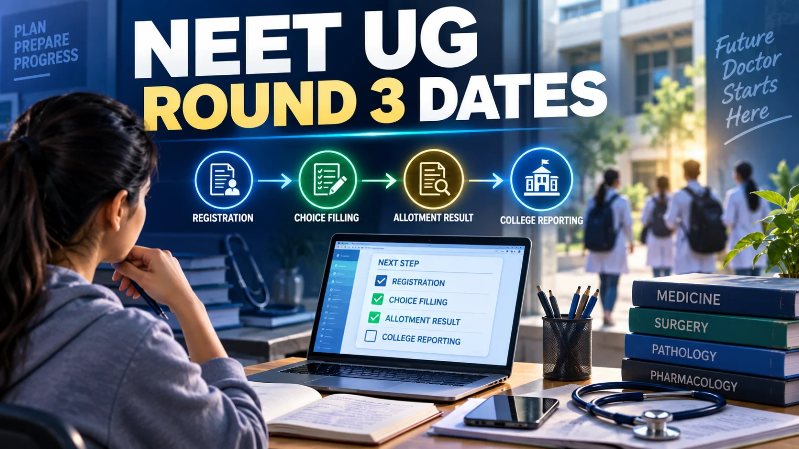 NEET UG 2026 Round 3 Schedule: Registration, Choice Filling, Result and Stray Vacancy Dates