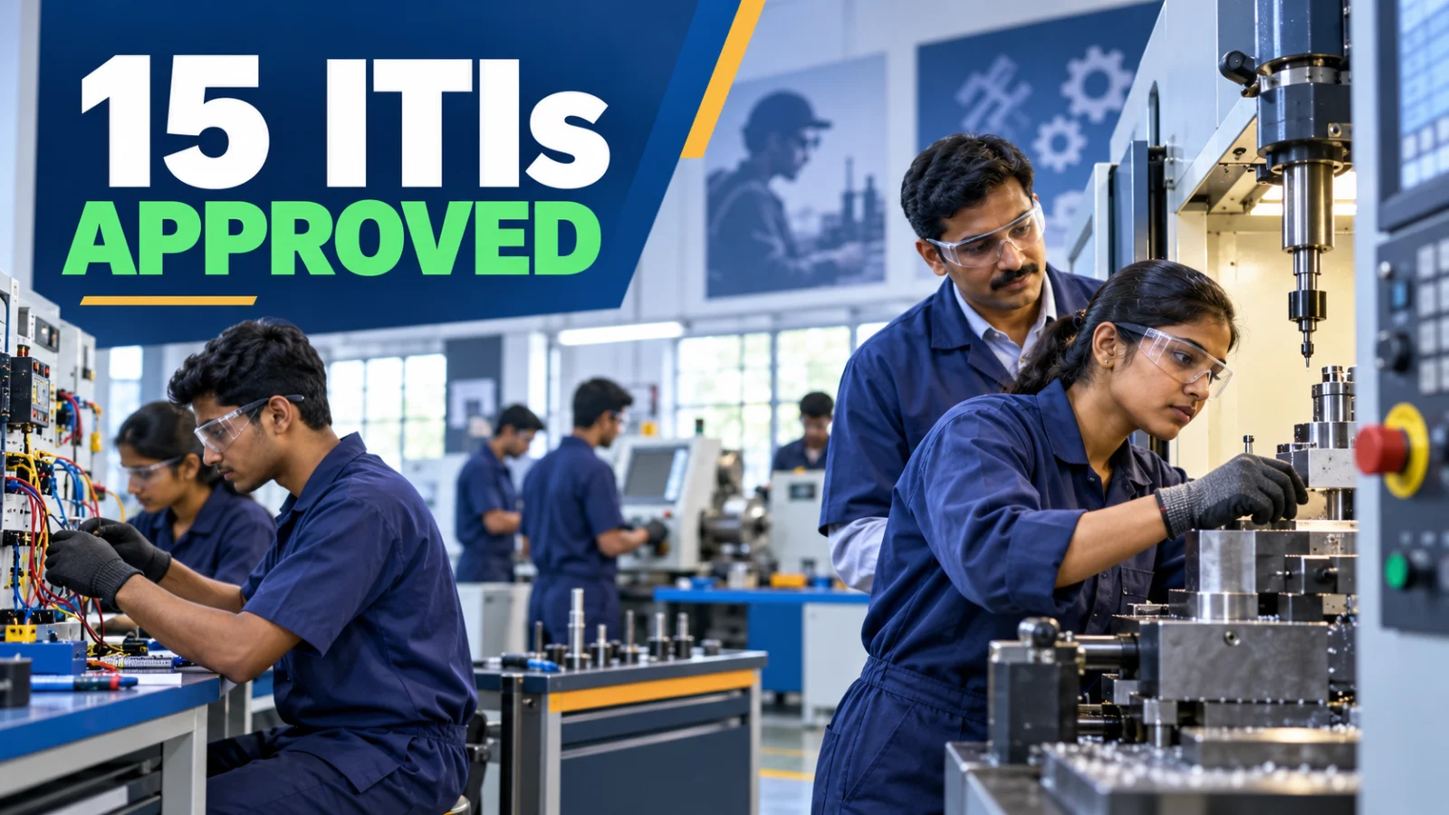 Editorial vocational training image showing 15 Government ITIs newly approved under PM-SETU