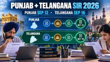 Punjab and Telangana SIR 2026: Claims Deadlines, Draft Rolls and Final Dates