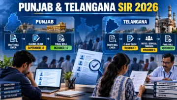 Punjab and Telangana SIR 2026: Claims Deadlines, Draft Rolls and Final Dates