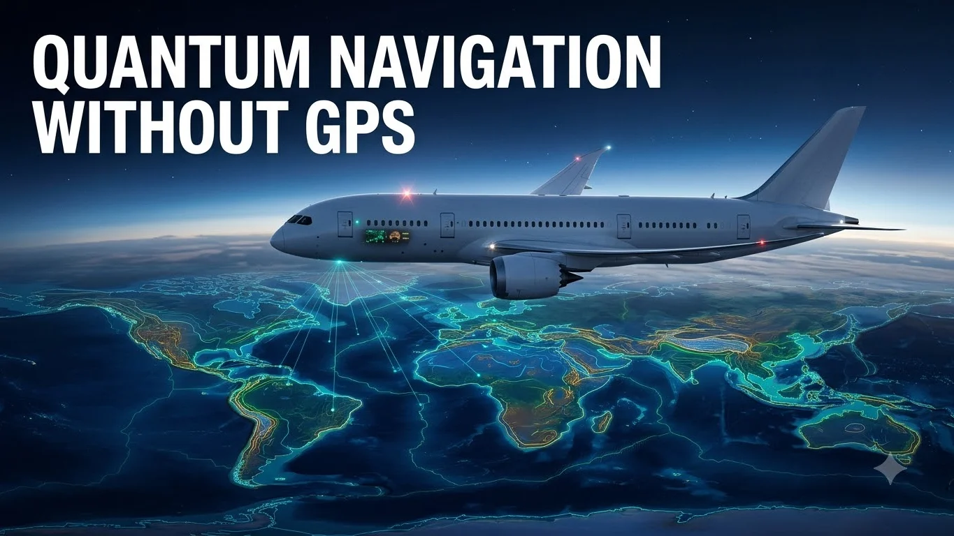 Passenger jet using magnetic-field sensing and mapped Earth anomalies for GPS-independent navigation