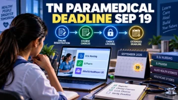 TN Paramedical Counselling 2026 Last Date Extended to Sep 19