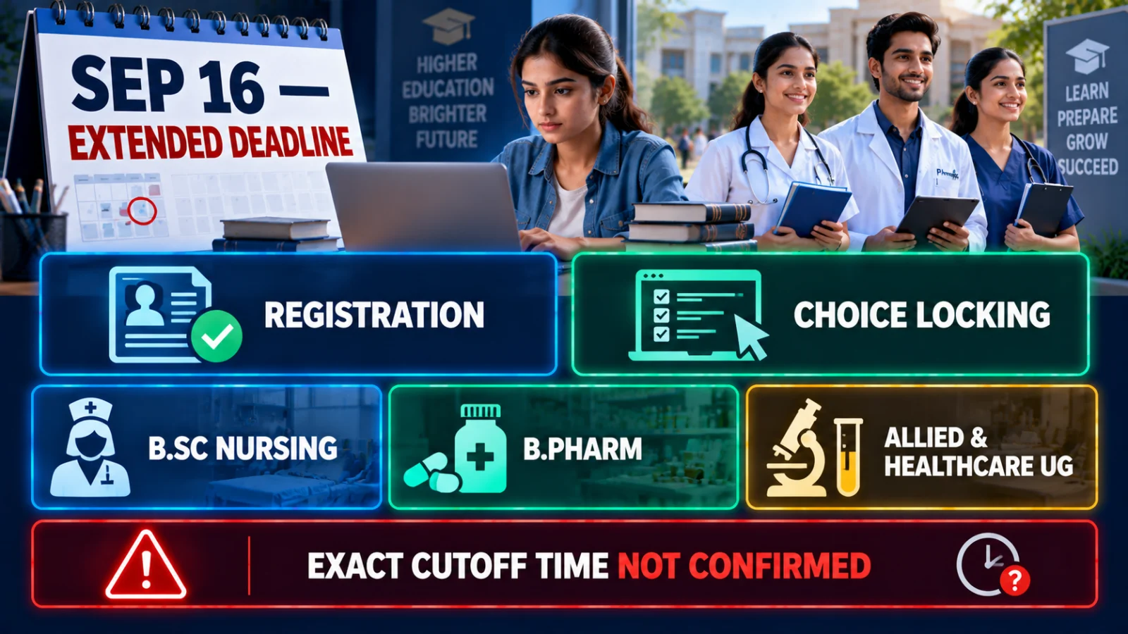 Tamil Nadu paramedical counselling September 16 deadline showing registration and choice locking