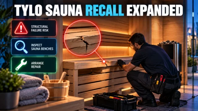 Tylö Sauna Recall Expanded: Stop Use Even After the 2025 Repair