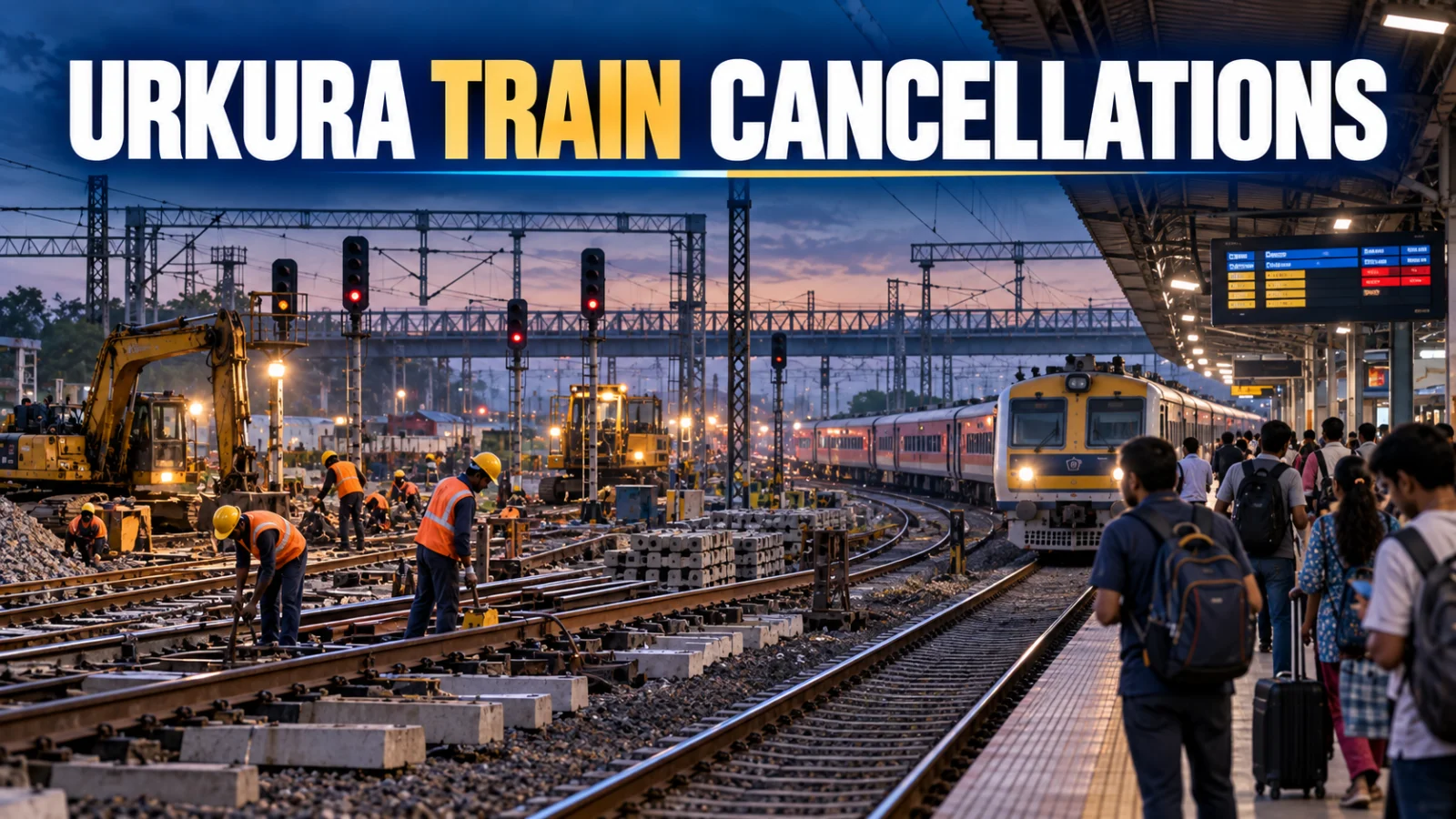 Urkura Yard Remodelling: Raipur Division Trains Cancelled Sep 13–14