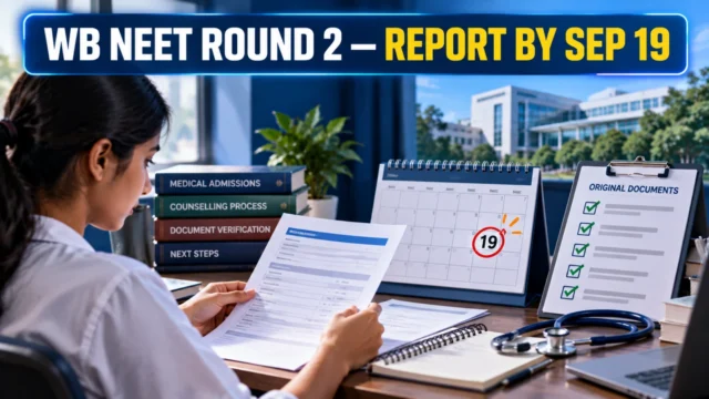 WB NEET UG Round 2 Reporting Extended to September 19: Round 3 Dates Out