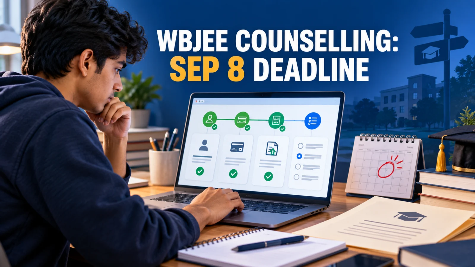 WBJEE decentralised counselling candidate checking registration, fee and choice-selection deadline