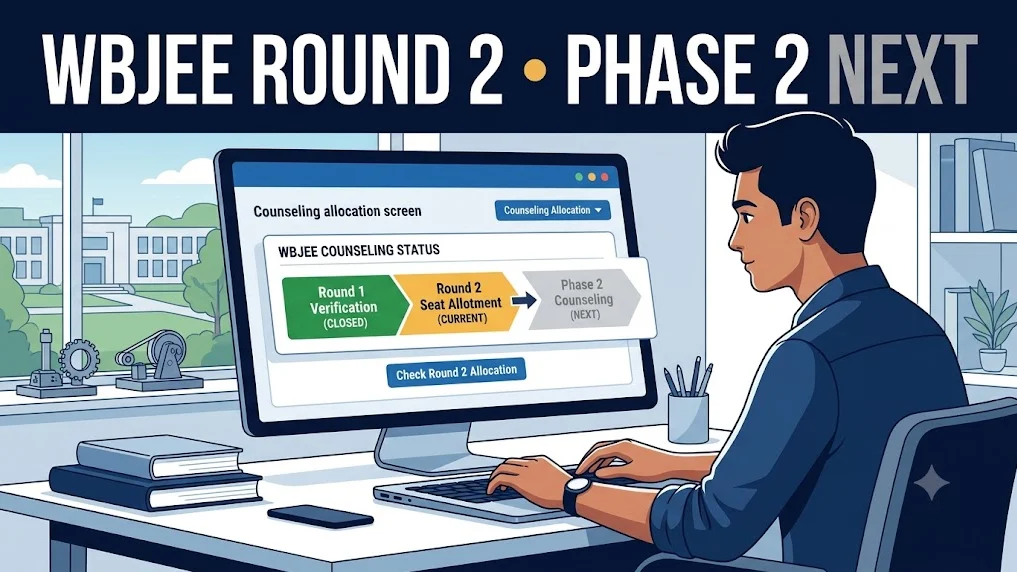 WBJEE Decentralised Counselling 2026: Phase 1 Round 2 Result Out, Phase 2 Next