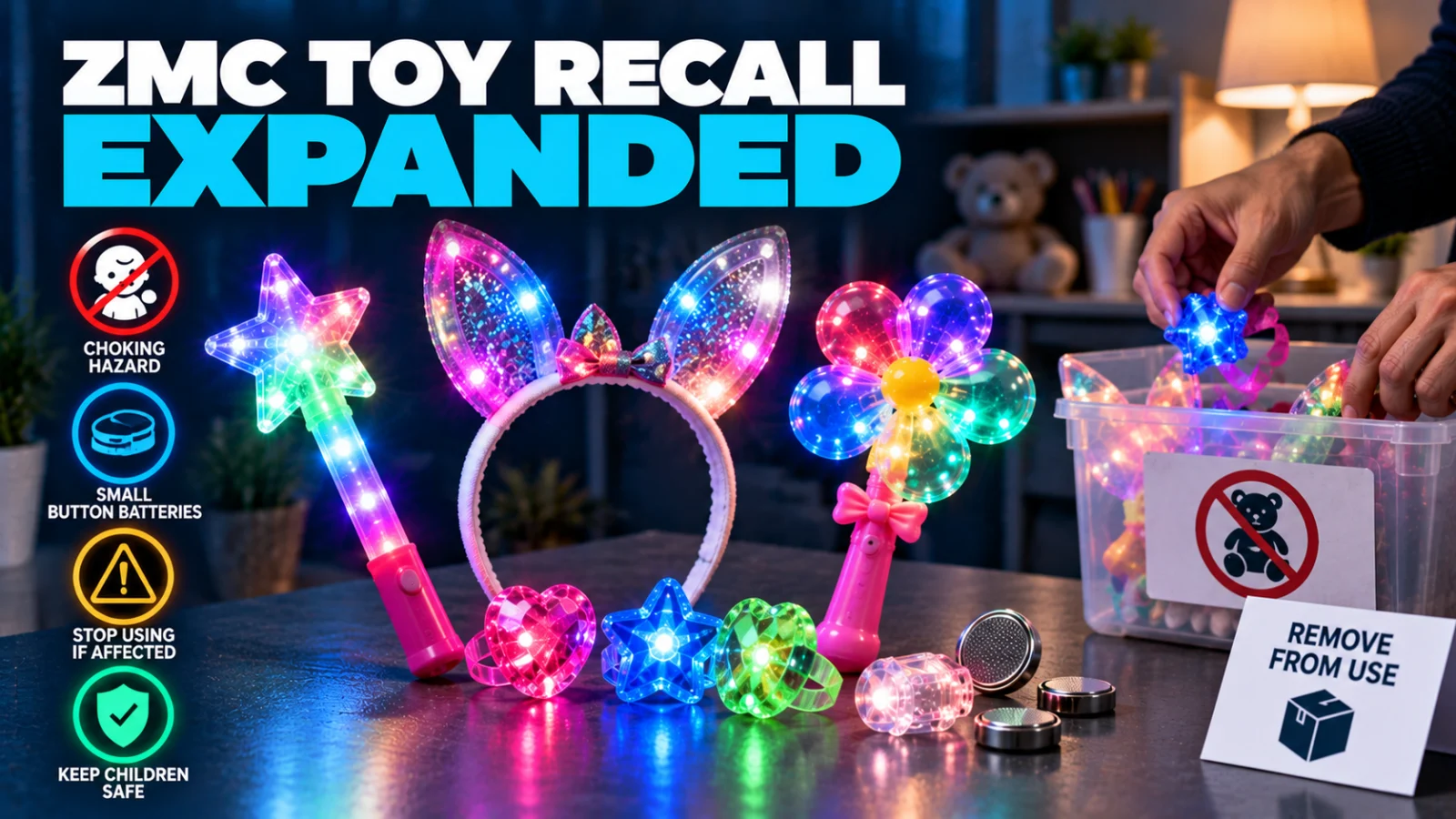 ZMC Light-Up Toy Recall Expanded: Check 5 Item Numbers and Refund Steps